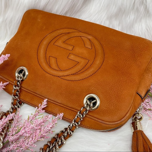 Gucci Nubuck Soho Chain Shoulder Bag - Picture 6 of 15